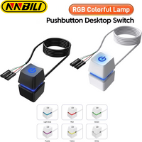 NNBILI Computer Desktop Switch LED Lights PC Motherboard External Start Power On/Off Button 2m Extension Cable for Home Office