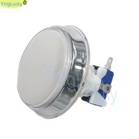 NEW 60mm Arcade Button LED Bulb Electroplated Flat Round Button Arcade Video Game Player Push Button Switch Arcade Game Machine