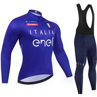 Italia New Pro Team Breathable Long Sleeve Men Cycling Jersey Set MTB Bike Clothing Autumn Bicycle Clothes Maillot Ropa Ciclismo