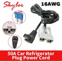 50A Plug to 10A/15A Refrigerator Charging Cable 12V Electrical Engineering Plug Cord Set 16AWG 2Pin Plug Lead Extension Line