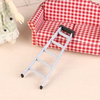 New 1:12 Dollhouse Mini Plastic Ladder Model Dollhouse Furniture Ladder Decor Toy Accessories Micro Scene Construction Props
