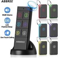 ABBREE KF-106 Wireless Key Finder RF Key Locator Pet Tracker Wallet Tracker Remote Control 1 RF Transmitter 6 Receiver
