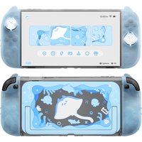 PlayVital Protective Case for Nintendo Switch 2,Kawaii Ocean Whisper Series Dockable Hard Shell Case +Silicone Grips for Switch2