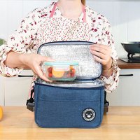 Waterproof Insulated Lunch Bag with Shoulder Strap, Durable Portable Cooler Box, Practical Food Bag for Couples To Use Together.