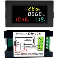 D69 3061 3062 3065 3021 3022 3025 Intelligent Multi-function DC Meter12V 600V 0-20A 50A 100A LCD Display Voltage Current Power