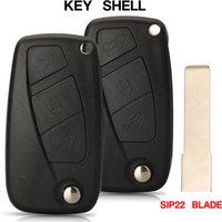 jingyuqin 2 3 Buttons Flip Folding Remote Car Key Shell Case For Peugeot Boxer For Citroen Relay For Fiat Ducato SIP22 Key Blade