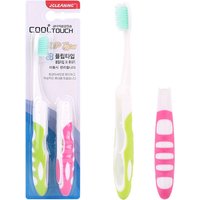 2pcs Folding Toothbrush Portable Manual Disposable Travel Toothbrush Set Caterpillars Soft Teeth Brushwith Replacement Head