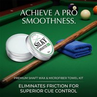 30ml Billiard Cue Shaft Wax with Cleaning Cloth, Wood Conditioner Polishing Cleaner, Silky Smooth Maintenance Kit for Pool Stick