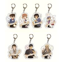 Japanese Anime Detective Conan Keychain Conan Edogawa Haibara Ai Mouri Ran Cosplay Q Version Figures Pendant Key Ring Jewelry