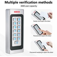 A6 Metal Zinc Alloy RFID Access Control Digicode Keypad IP67 Waterproof Outdoor Card Reader Door Security DC10-24V 3000 Users