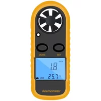 Portable Digital Anemometer Handheld Wind Speed Gauge with Temperature LCD for Drone Sailing HVAC Industrial Work