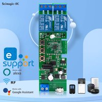 EWELINK 220V 12V 24V Wifi Smart Inching Switch 2 Channel Relay Module RF 433 Remote Control Work with Alexa Google Home