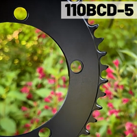 Bcd 110 Chainring 5 Bolt Aero Chainring 42t 44 46t 48 50 52 54 56 58 60t Sprocket Round Oval Single Plate For Sram 3550 Apex Red