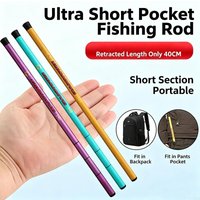 Light Weight Telescopic Fishing Rod with 40Cm Retracted Design Portable Travel Stream Hand Poles Enduring 69HD