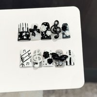 10PCS Duckbill type Handmade Press On Nails Summer Style,Suitable For Girls And Women Festivals Parties And Daily Wear