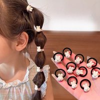 10PCS Hot Cartoon Miffy Series Hair Tie Cute Creativity Does Not Damage Hair Girls Exquisite Headband