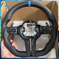 Flat Bottom For BMW M3 M5 F10 F11 F12 F13 F20 F21 F22 F25 F30 F31 F32 F34 F36 M Logo Perforated Leather Steering Wheel Assembly