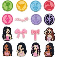 16-100pcs Katseye Musical Shoe Charms Cartoon Shoes Accessories Decoration Buckle Fit Slides Clog Sandal Wristbands