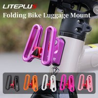 Liteplus Folding Bicycle Front Bag Raised Base Aluminum Alloy Front Carrier Mount Adapter Raiser For Brompton Folding Bike