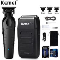 Kemei KM-2299 Professioneller Elektrischer Haarschneider USB Aufladbarer Barber-Trimmer KM-1102 Herren Elektrischer Rasierer Clipper-Set