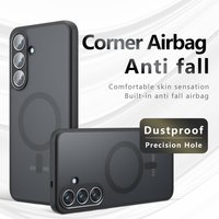 For Magsafe Magnetic Wireless Charging Case For Samsung Galaxy S25 FE S25FE 5G Shockproof Matte Back Cover Coque