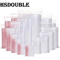 100 Stück/Packung, 5–12 Draht, selbstklebend, durchsichtiger Kunststoff, wiederverschließbare Poly-Druckverschlussbeutel, Lebensmittelaufbewahrung, Frischverpackung, wiederverschließbar, mehrere