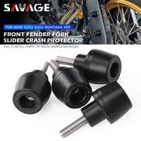 Front Fender Fork Crash Protector For KOVE 525X 500X 525 500 X Macbor Montana XR5 500 510 Motorcycle Mudguard Frame Slider Screw