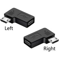 90 angle Type-C Female To Micro-B Micro male USB Charger Data otg cable adapter oy left/right/up/down