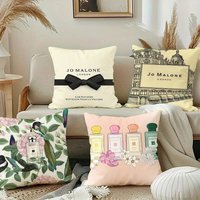J_Jo M_Malone LOGO Pillow Case Plush Fabric Soft Pillowcase Double Sided Print Cushion Cover Household Gifts
