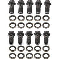 5pcs Motorcycle Banjo Bolts & Washers for Brake Caliper Master Cylinder M10 x1.25/M10 * 1.0mm