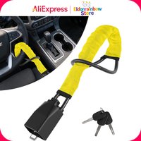 Steering Wheel Lock Seat Belt Lock Anti-Theft Device High Security Car Steering Wheel Lock with Key Universal Fit for Most Cars