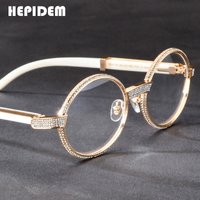 HEPIDEM Buffalo Horn Glasses Frame Men Luxury Brand Designer Square High Quality Women Eyeglasses Buffs Eyewear