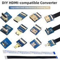 Anti-interference Ribbon FPV HDMI-Compatible Connector Flexible Flat Cable Raspberry Pi 4 Micro Mini HDMI-compatible Orange Pi