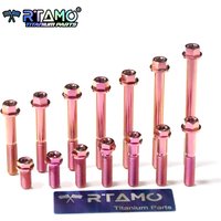 AliExpress RTAMO Titanium Bolt M8X15/20/25/30/35/40/45/50/55/60/65/70/80/90 Flange Head Screw for Car Bike Motorcycle Refitted