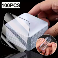 100pcs Strong Double-Sided Tape, Clear & Residue-Free. Holds Strong on Multiple Surfaces with No Drilling or Nails Needed
