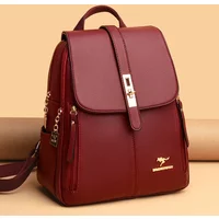 Women Large Capacity Backpack High Quality Leather Vintage Bags for Women School Bags Travel Rucksack Ladies Bookbag Knapsack