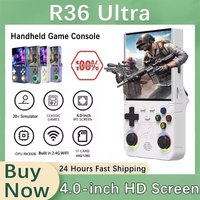 R36 Ultra 2026 Open Source R36S Video Game Console Linux System 4.0 Inch IPS Screen Portable Pocket Video Player 64G best Games