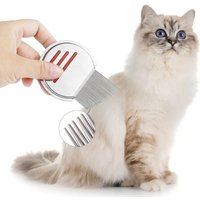 1/3 Pcs Portable Stainless Steel Pets Cats Flea Combs Fine Teeth Grooming Cleaning Hair Dandruff Removal Comb Dogs Louse Comb