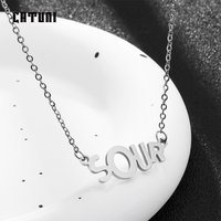 Catuni Sour Olivia Album Rodrigo Necklace Stainless Steel Letters Pendant Trendy Accessories Jewelry Gift for Fans Women Friends