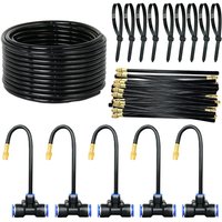 10-20m Water Pipe 10-50Pcs Universal Atomizing Nozzles Cooling Humidification Sprayer 9/12mm Straight Push Lock Quick Connector