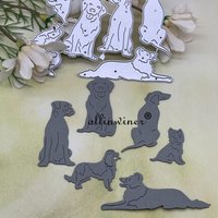 New dog series Metal Cutting Dies Stencils For DIY Scrapbooking Decorative Embossing Handcraft Die Cutting Template