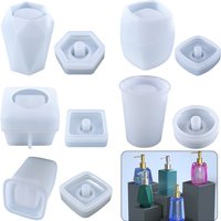 Aromatherapy Bottle Silicone Mold Lotion Bottle Soap Dispenser Resin Mould for DIY UV Epoxy Handmade Home Decors Storage