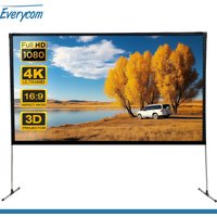 100 inch Projector Screen Frame Stand 16:9 Movie Video Portable Projection Screen Fabric 2K 4K Full HD 3D Outdoor Curtain