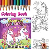 28 Pages Unicorn Coloring Book for Adult | Drawing Supplies Colouring Book for Christmas, Thanksgiving