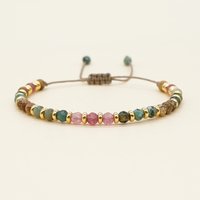 Go2Boho 2023 New Natural Stone Bracelet Fashion Vintage Jewelry Gold Color Spacer Beaded Bracelets for Women Adjustable Braclets
