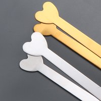 1/5pcs Heart-Shaped Mini Tongs Stainless Steel for Sugar/Ice Cubes Wedding Coffee Bar Gift for Valentine's Day & Mother's Day
