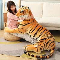 Large Plush Toy Real Big Tiger Stuffed Doll Bedding Dolls Children's Birthday Gifts Boys Soft PP Cotton Filled Tiger Doll