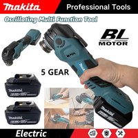 Makita Brushless Oscillating Multi Function Tool Electric Saw With Trimmer/Shovel/Cutting Woodworking Tool 18V Battery