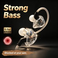 In-Ear Wired Earphones HiFi Stereo Bass Sport Headphones with Microphone 3.5mm Type-C for iOS Android Laptop PC Gaming