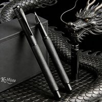 Metal Calligraphy Fountain Pen Bent Tip 0.7mm with Ink Absorber for Art Cursive Writing